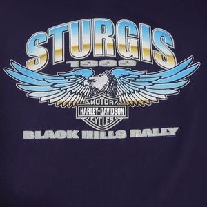 Vintage Harley Davidson 1999 Sturgis Black Hills Rally 2 Sided Shirt Men’s L‎